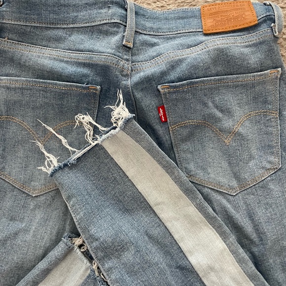 Levi’s High Rise Skinny jeans size 28 blue patchwork - Picture 2 of 4